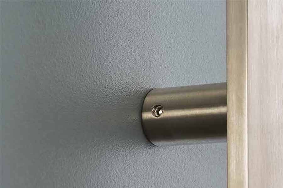 close up view of smooth composite door skin