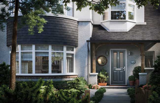 grey composite front door