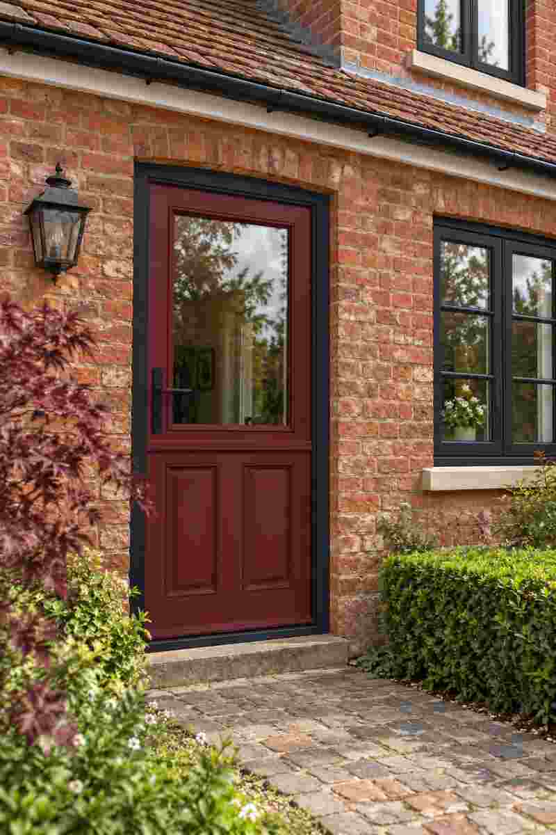 Beeston 1 Composite Stable Door in Deep Merlot