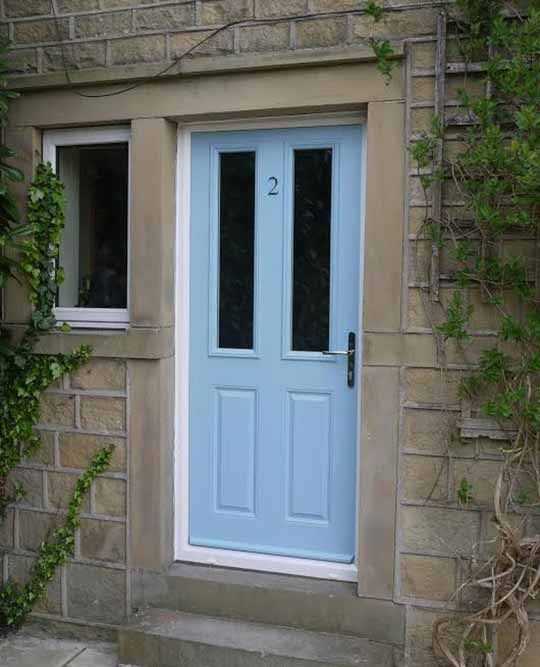 duck egg blue composite back door