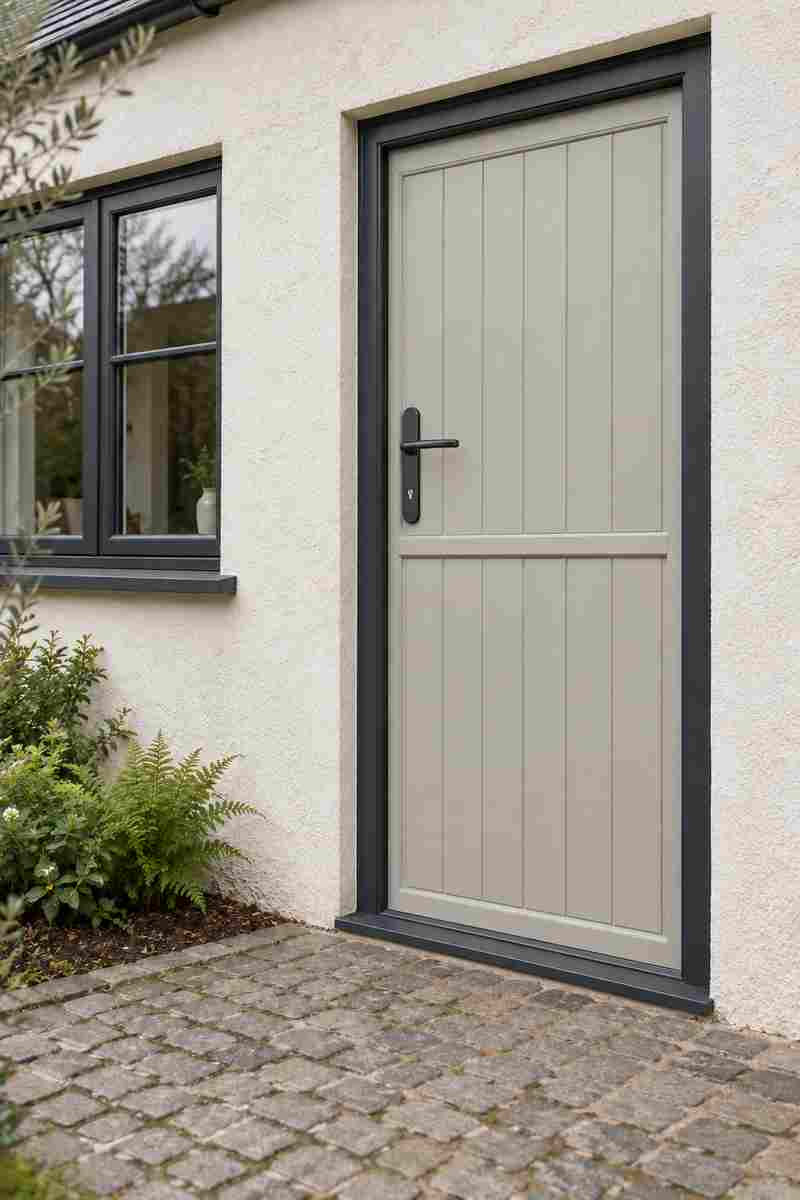 Flint Solid Composite Stable Door in Pebble Grey