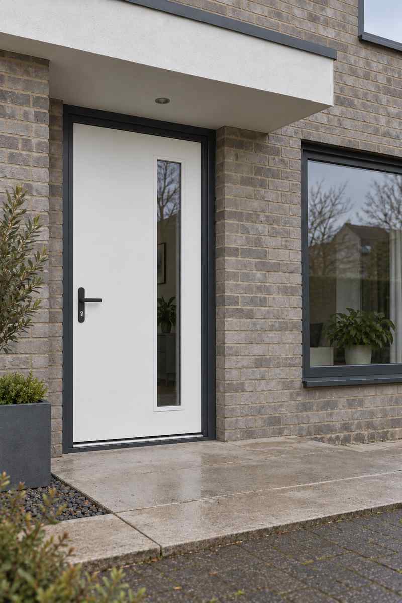 Links Augusta Long Offset Smooth Composite Door in White