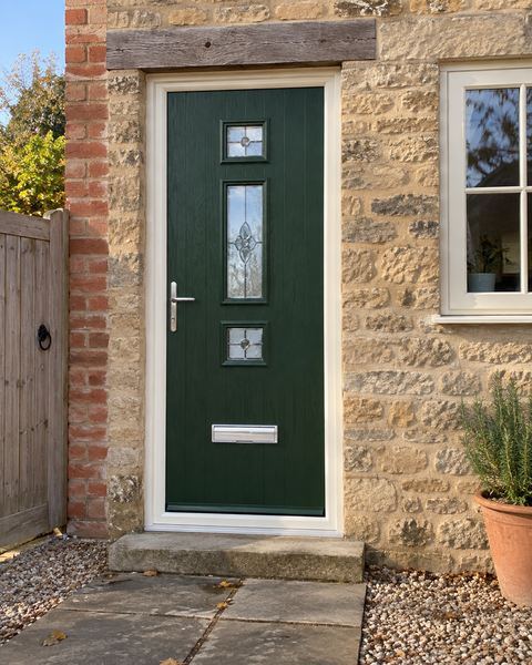 Mid 3 Square Finesse Composite Door in Green