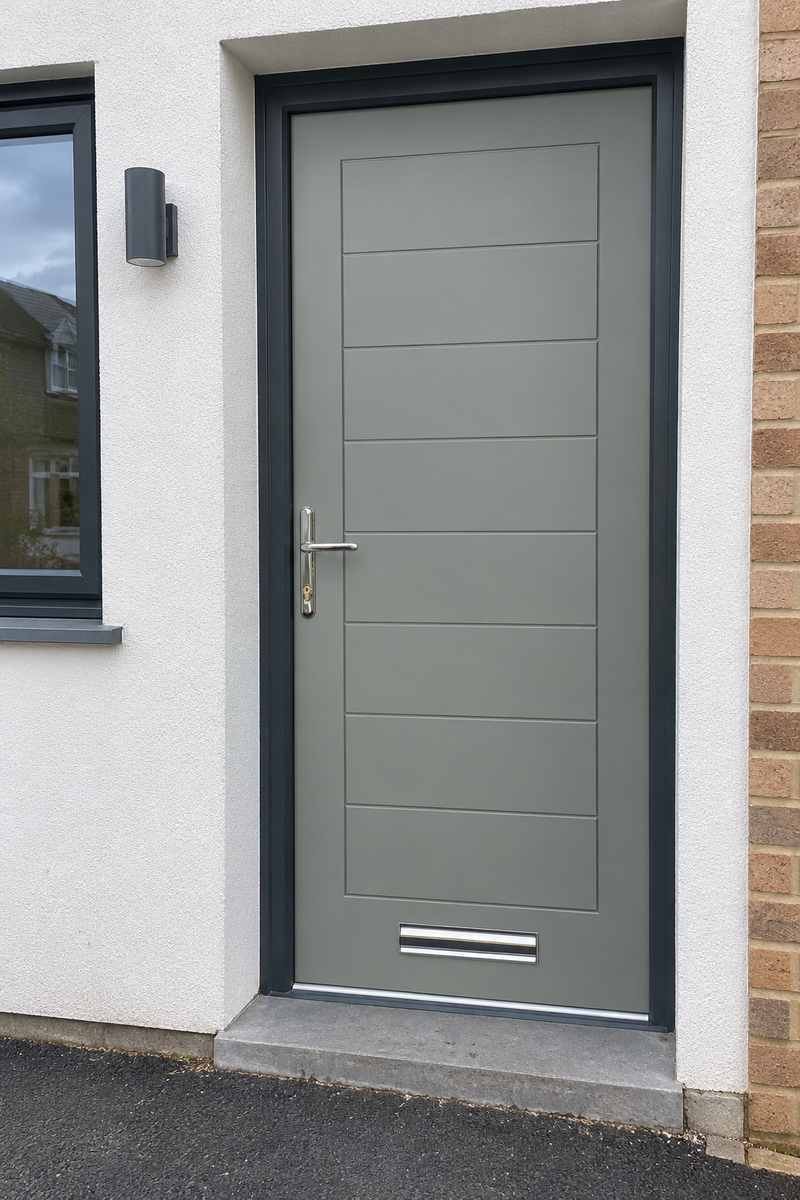 Monza 2 Solid Composite Door in Agate Grey