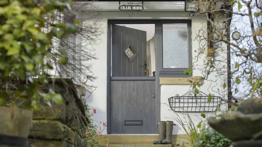 composite stable door in grey